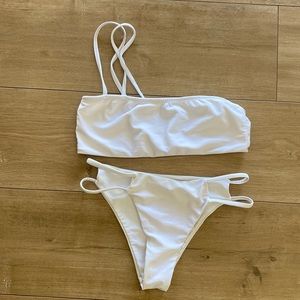 Superdown via Revolve asymmetrical swimsuit ☁️